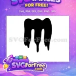 Free Black Dripping Paint Free Abstract M Afro Cartoon Free SVG - Instant Download