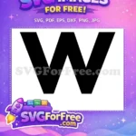 Free Black W Free Bold Design Afro Cartoon Free SVG - Instant Download