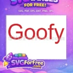 Free red Goofy text Free bold font lettering A Goofy Movie Free SVG - Instant Download