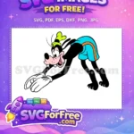 Free Stretching Goofy Free Blue Shorts A Goofy Movie Free SVG - Instant Download