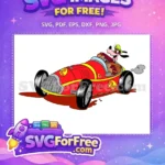 Free Goggled-Goofy Free Red Racecar A Goofy Movie Free SVG - Instant Download