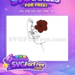Free Abstract Woman Free Red Flower Abstract SVG Free SVG - Instant Download