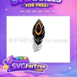 Free Brown Edges Free Purple Center Peacock Free SVG - Instant Download
