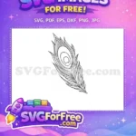 Free Intricate Line Free Art Elegant Peacock Free SVG - Instant Download