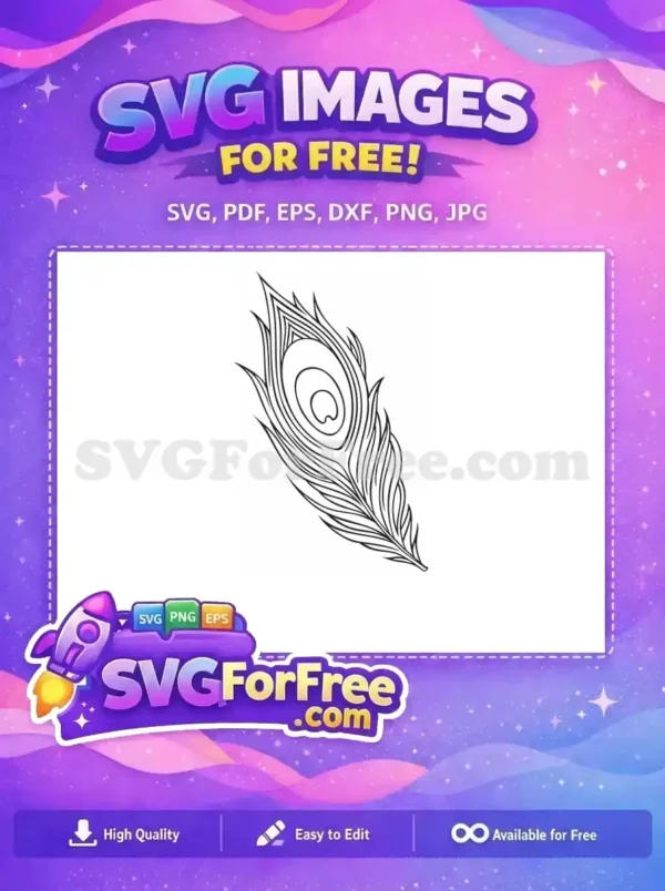 Free Intricate Line Free Art Elegant Peacock Free SVG