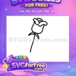 Free Detailed Line Free Flower Rose Free SVG - Instant Download