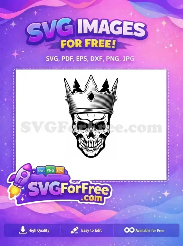 Free Detailed Eyes Free Nose Line Art Skull Free SVG 2