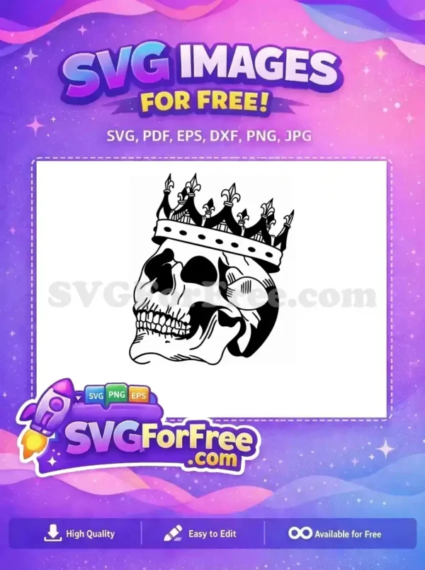 Free Detailed Line Art Free Skull Silhouette Halloween Free SVG 1