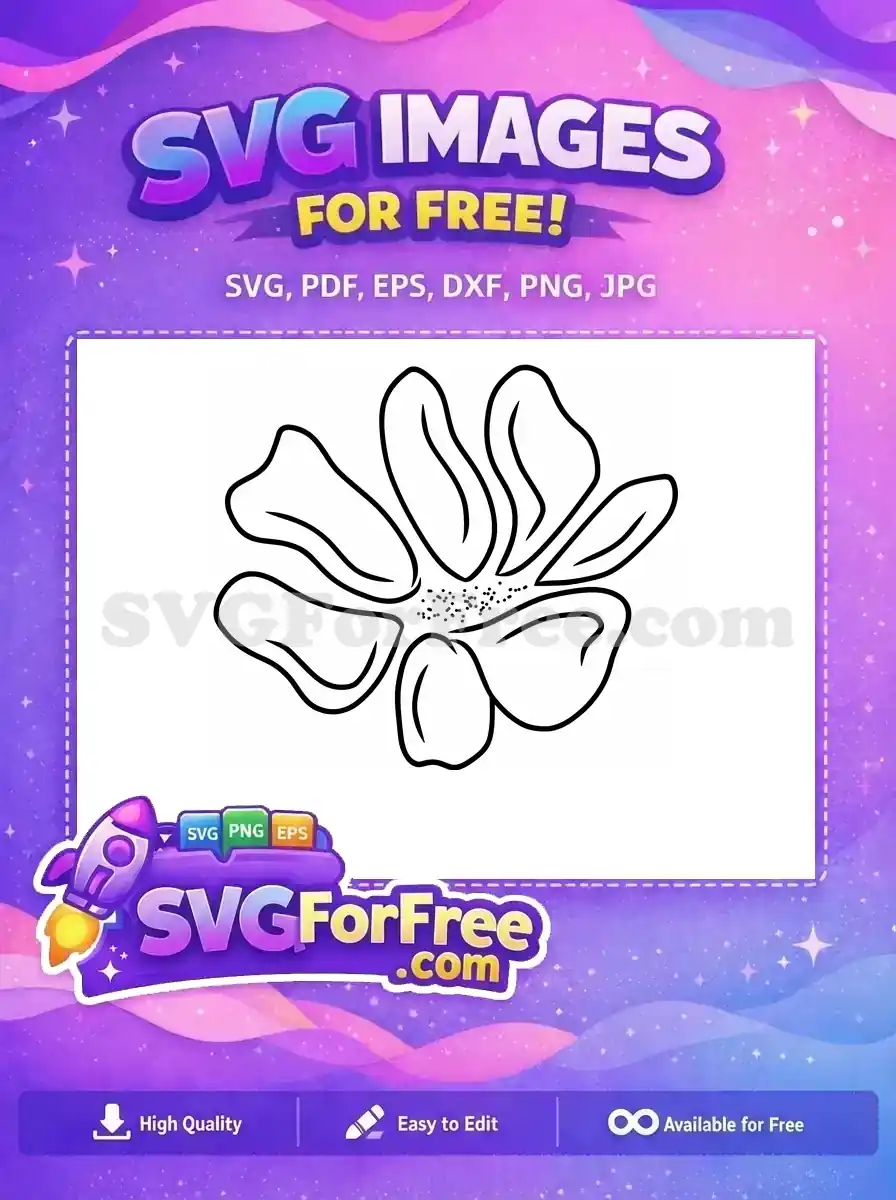 Free Line Art Free Floral Sunflower Silhouette Free SVG