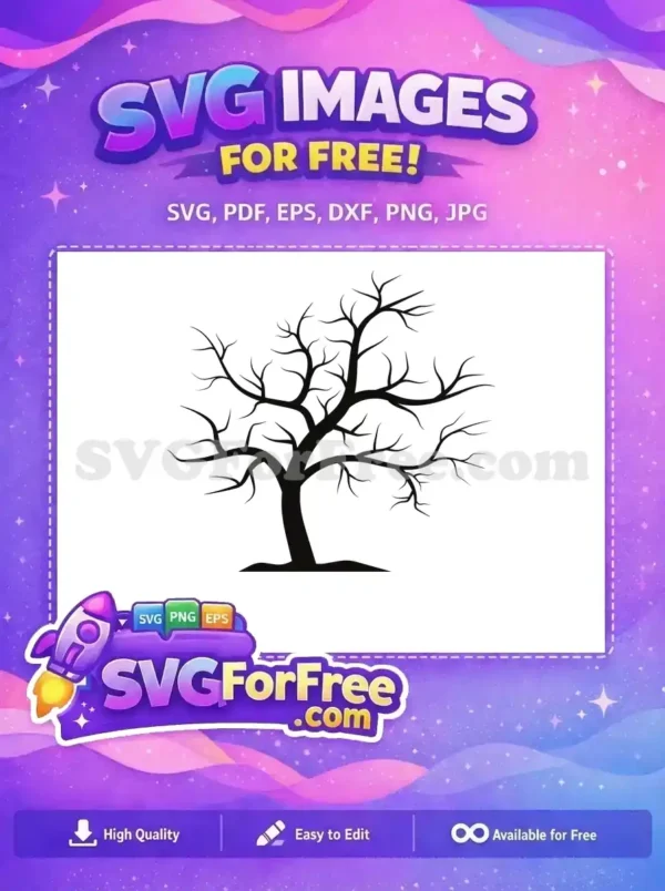 Free Bare Branches Free Dark Silhouette Tree Free SVG