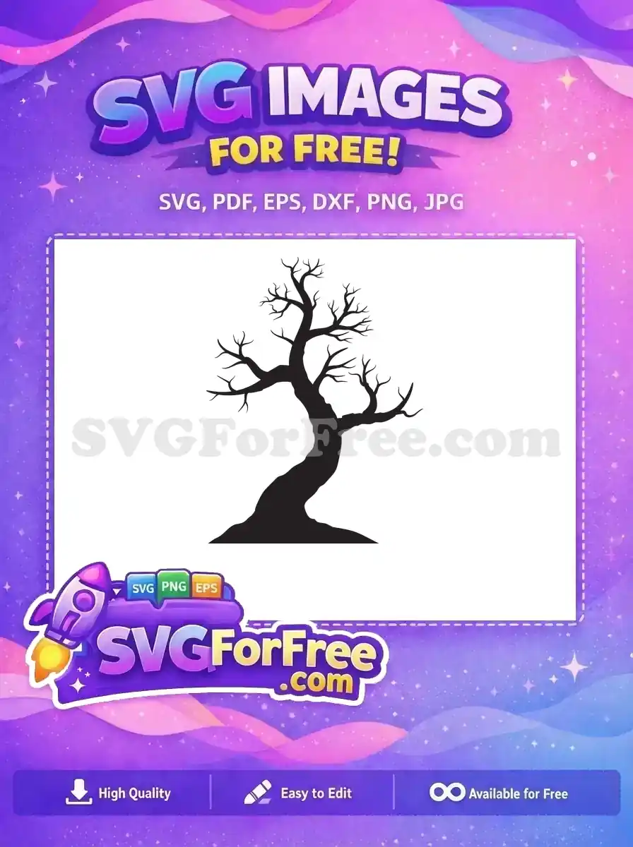 Free Bare Branches Free Curvy Trunk Spooky Free SVG