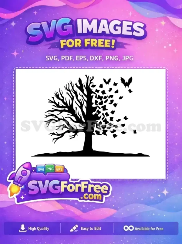 Free Spooky Bats Free Silhouette Tree Halloween Free SVG