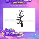 Free Leafless Branches Free Dark Silhouette Spooky Tree Free SVG - Instant Download