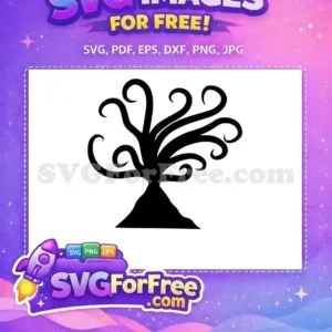 Free Black Silhouette Free Curled Branches Line Art Tree Free SVG Free Black Silhouette Free Curled Branches Line Art Tree Free SVG