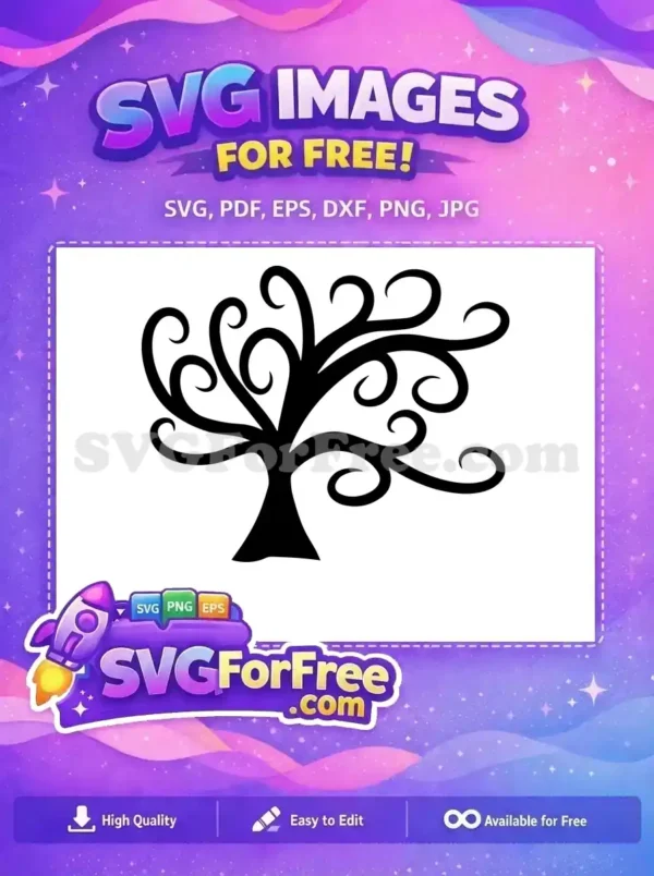 Free Swirling Branches Free Black Silhouette Line Art Tree Free SVG 2 Free Swirling Branches Free Black Silhouette Line Art Tree Free SVG 2