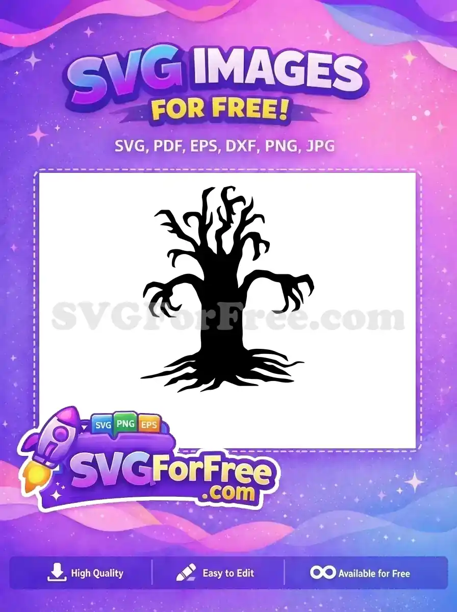 Free Spooky Branches Free Twisted Roots Halloween Free SVG