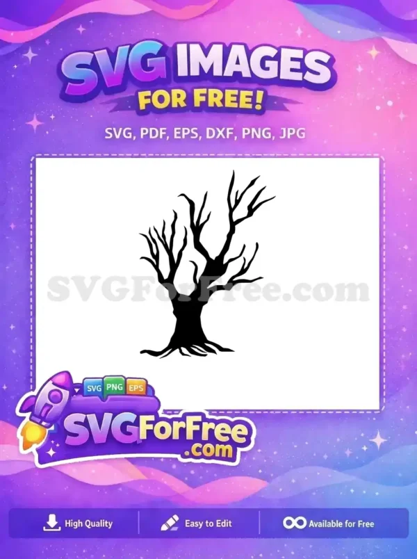 Free Spooky Silhouette Free Bare Branches Halloween Free SVG 2