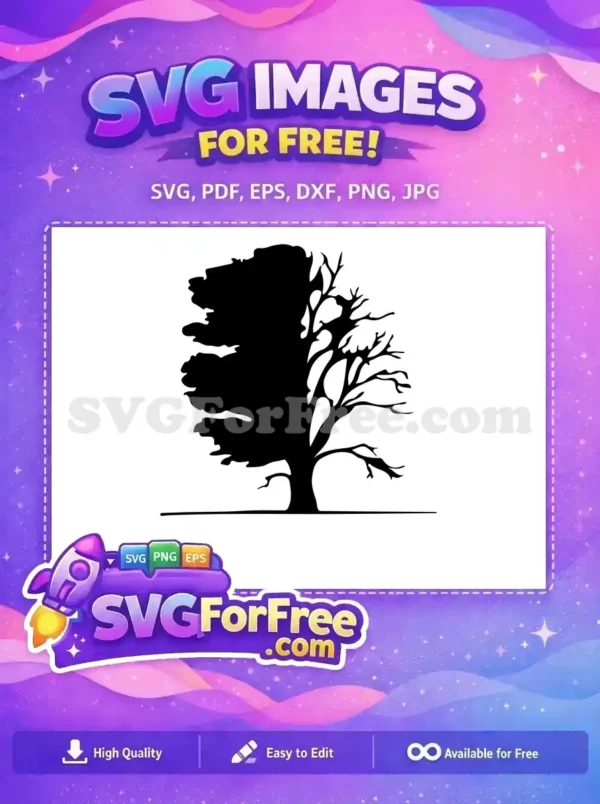 Free Shady Tree Free Bare Branches Nature Free SVG
