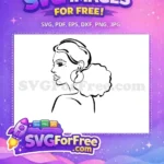 Free Eyelash Mole Free Hoop Earring Line Art Free SVG - Instant Download