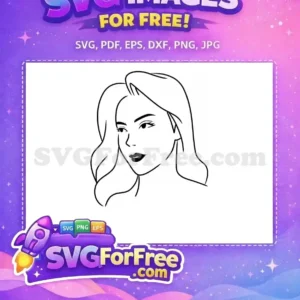 Free Blonde Haired Woman Free Elegant Lashes Line Art Free SVG Free Blonde Haired Woman Free Elegant Lashes Line Art Free SVG