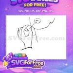 Free Applying Lipstick Free Beauty Lips Outline Free SVG - Instant Download