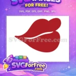 Free Red Lips Free Pouting Lips Design Free SVG - Instant Download