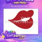 Free Red Lips Free Kissing Mouth Category 1 Free SVG - Instant Download