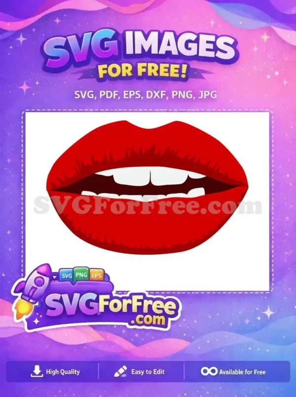 Free Open Mouth Free Red Lips Movie Free SVG