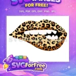 Free Leopard Print Free Biting Lip Design Free SVG - Instant Download