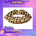 Free Leopard Print Lips Free Animal Pattern Category 1 Free SVG - Instant Download