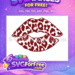 Free Leopard Lips Free Animal Print Lips Design Free SVG - Instant Download