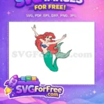 Free Smiling Ariel Free Red Hair Little Mermaid Free SVG 1 - Instant Download