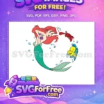 Free Smiling Ariel Free Sebastian Flounder Little Mermaid Free SVG 1 - Instant Download