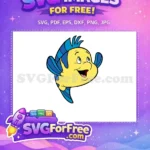 Free Smiling Flounder Free Blue Fins Little Mermaid Free SVG 1 - Instant Download