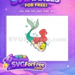 Free Smiling Ariel Free Hugging Flounder Little Mermaid Free SVG - Instant Download