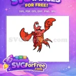 Free Cheerful Sebastian Free Smiling Crab Little Mermaid Free SVG - Instant Download
