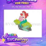 Free Smiling Ariel Free Snail Seat Little Mermaid Free SVG - Instant Download