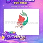 Free Red Hair Free Flower Accessory Little Mermaid Free SVG - Instant Download