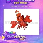 Free Smiling Sebastian Free Red Crab Little Mermaid Free SVG - Instant Download
