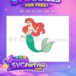 Free Smiling Ariel Free Red Hair Little Mermaid Free SVG 4 - Instant Download