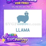 Free Blue Llama Headband Free No Prob Llama Quote Free SVG - Instant Download