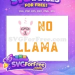 Free Pink Unicorn Llama Free No Llama Quote Free SVG - Instant Download