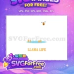 Free Cute Llama Sunglasses Free Living That Llama Life Free SVG - Instant Download
