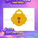 Free Golden Lock Free Brown Keyhole Security Free SVG - Instant Download