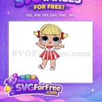 Free Blonde Ponytails Free Red Bows Lol Dolls Free SVG - Instant Download