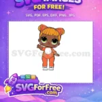Free Orange Cat Ears Free Striped Suit Lol Dolls Free SVG - Instant Download