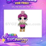 Free Pink Hat Free Fur Collar Lol Dolls Free SVG - Instant Download