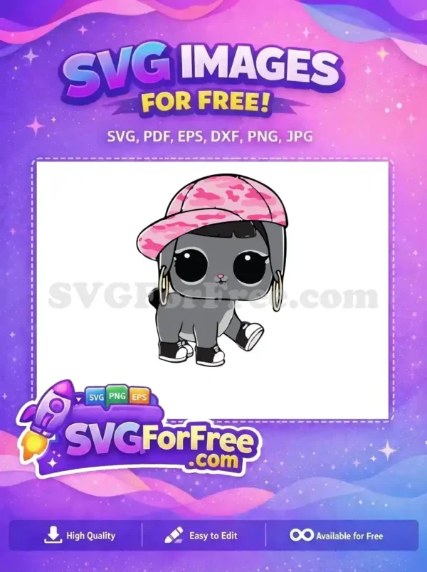 Free Pink Camo Hat Free Gold Earrings Lol Dolls Free SVG Free Pink Camo Hat Free Gold Earrings Lol Dolls Free SVG