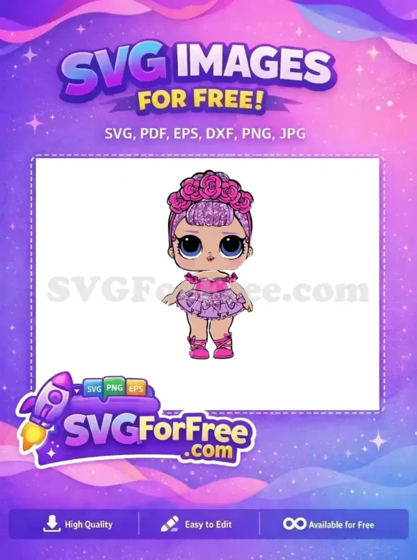 Free Rose Crown Free Purple Dress Ballerina Lol Free SVG Free Rose Crown Free Purple Dress Ballerina Lol Free SVG