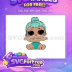 Free Teal Hair Free Big Eyes Lol Dolls Free SVG 1 - Instant Download